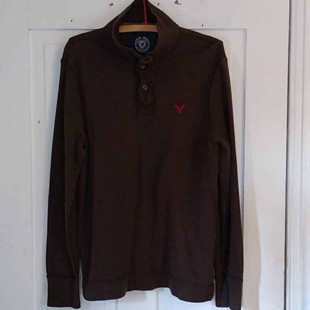 American Eagle Sweater, Size Men's Large, Chocolate Brown